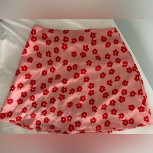 floral mini skirt